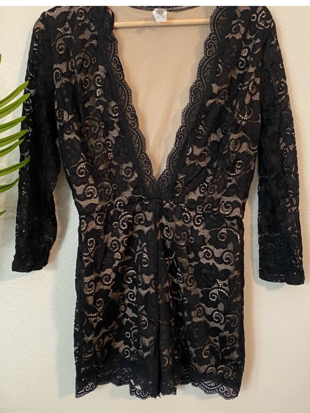 Elegant Black Lace Romper